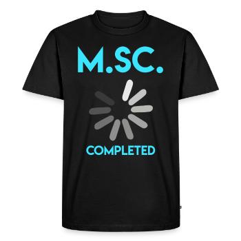 Master degree completed Master of Science - Men's Premium Organic T-Shirt - black - Front - Nico (187cm)