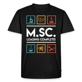 Master enfin terminé Master of Science - T-shirt Premium bio Homme - noir - Devant - Nico (187cm)