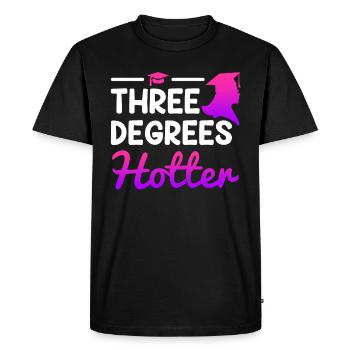 Trois diplômes Bachelor Master Doctorat - T-shirt Premium bio Homme - noir - Devant - Nico (187cm)