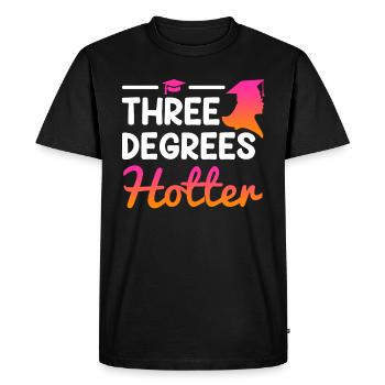 Trois diplômes Bachelor Master Doctorat - T-shirt Premium bio Homme - noir - Devant - Nico (187cm)