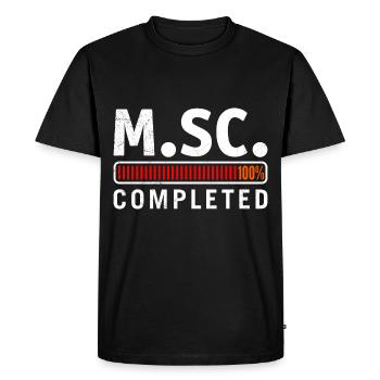 M.Sc completed Master Degree Master of Science - Men's Premium Organic T-Shirt - black - Front - Nico (187cm)