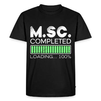 M.Sc loading completed Master of Science - Men's Premium Organic T-Shirt - black - Front - Nico (187cm)