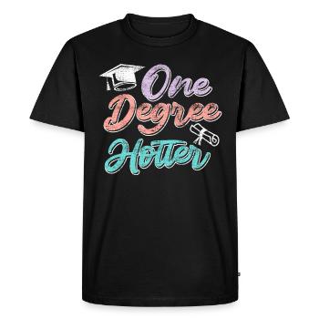 A hot Bachelor's degree - Men's Premium Organic T-Shirt - black - Front - Nico (187cm)