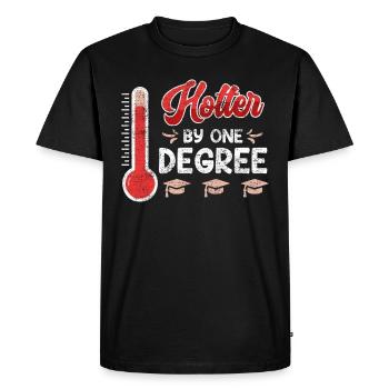 A hot Bachelor's degree Master's degree - Men's Premium Organic T-Shirt - black - Front - Nico (187cm)