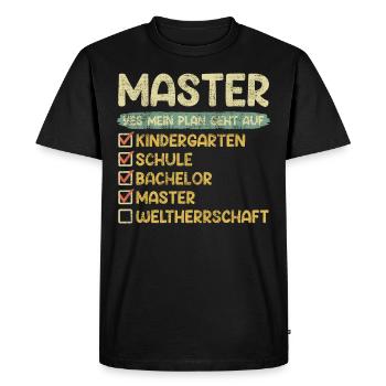 Baccalauréat en école maternelle Master - T-shirt Premium bio Homme - noir - Devant - Nico (187cm)