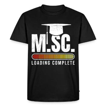 M.Sc complete Master's degree Master of Science - Men's Premium Organic T-Shirt - black - Front - Nico (187cm)