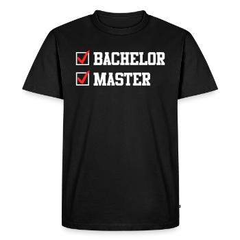 Completed Bachelor's Degree Master's Degree - Men's Premium Organic T-Shirt - black - Front - Nico (187cm)