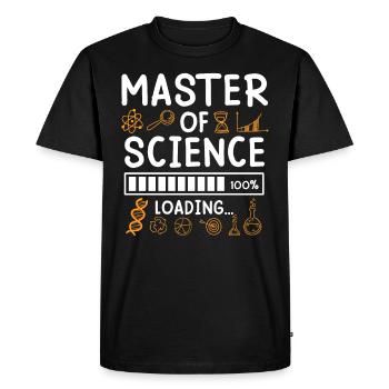 Master Thèse de Master Master of Science - T-shirt Premium bio Homme - noir - Devant - Nico (187cm)