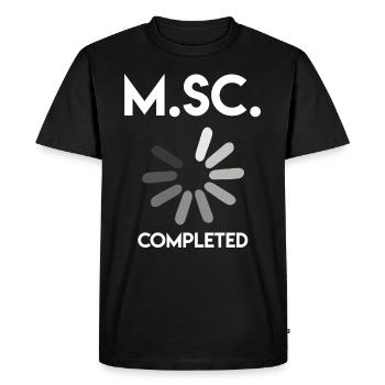 Master degree completed Master of Science - Men's Premium Organic T-Shirt - black - Front - Nico (187cm)