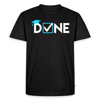 Mémoire de Master DONE Master - T-shirt Premium bio Homme - noir - Devant - Nico (187cm)