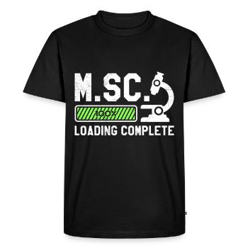 Master of Science Loading Diplôme de Master terminé - T-shirt Premium bio Homme - noir - Devant - Nico (187cm)