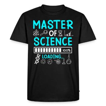 Master Thèse de Master Master of Science - T-shirt Premium bio Homme - noir - Devant - Nico (187cm)