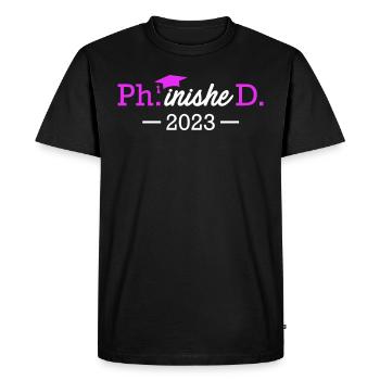 Phinished Ph.D Degree 2023 Doctor Doctorate - Men's Premium Organic T-Shirt - black - Front - Nico (187cm)