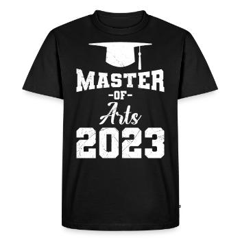 Master of Arts 2023 Master Degree - T-shirt Premium bio Homme - noir - Devant - Nico (187cm)