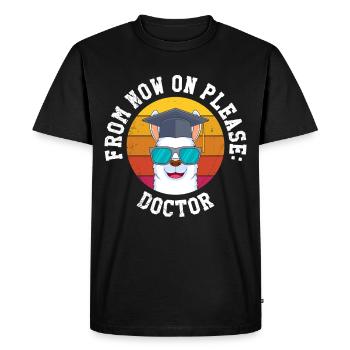 From now on it is called Herr Doktor Doktortitel - Men's Premium Organic T-Shirt - black - Front - Nico (187cm)