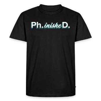 Doctorat phinished Doctorat terminé Doctorat - T-shirt Premium bio Homme - noir - Devant - Nico (187cm)