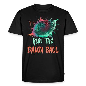 Run the Damn Ball Fantasy Football - T-shirt Premium bio Homme - noir - Devant - Nico (187cm)