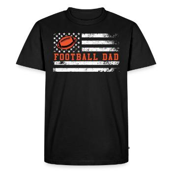 Père de football USA Patriot - T-shirt Premium bio Homme - noir - Devant - Nico (187cm)