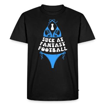 Mauvais joueur de football Fantasy - T-shirt Premium bio Homme - noir - Devant - Nico (187cm)