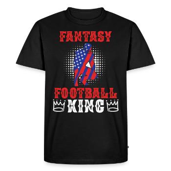 Roi du football Fantasy - T-shirt Premium bio Homme - noir - Devant - Nico (187cm)