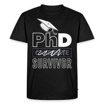 Survit au doctorat en doctorat - T-shirt Premium bio Homme - noir - Devant - Nico (187cm)