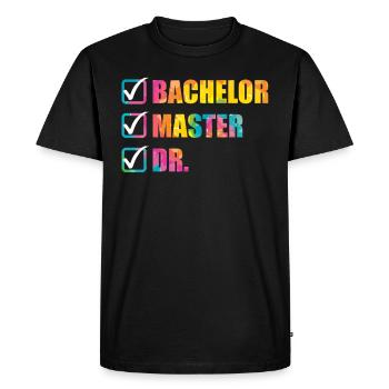 Enfin terminé Doctorat Doctorat Doctorat - T-shirt Premium bio Homme - noir - Devant - Nico (187cm)