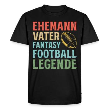 Mari Père Fantasy Football Legend - T-shirt Premium bio Homme - noir - Devant - Nico (187cm)