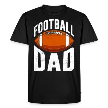 Papa du football américain - T-shirt Premium bio Homme - noir - Devant - Nico (187cm)