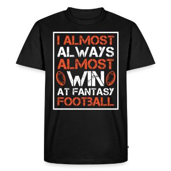 Je gagne presque toujours presque au Fantasy Football - T-shirt Premium bio Homme - noir - Devant - Nico (187cm)