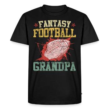 Fantasy Football Grand-père Grand-père Fantasy Football - T-shirt Premium bio Homme - noir - Devant - Nico (187cm)