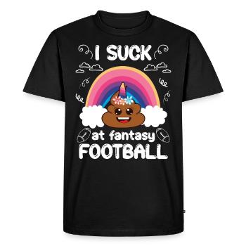 Bad fantasy football player - Men's Premium Organic T-Shirt - black - Front - Nico (187cm)