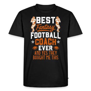 Meilleur entraîneur de football fantastique - T-shirt Premium bio Homme - noir - Devant - Nico (187cm)