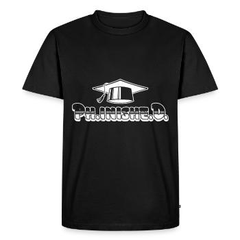 Phinished Finally finished Doctor Ph.D doctoral degree - Men's Premium Organic T-Shirt - black - Front - Nico (187cm)