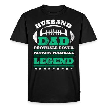 Amoureux du football Papa de football fantastique - T-shirt Premium bio Homme - noir - Devant - Nico (187cm)