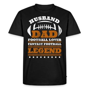 Amoureux du football Papa de football fantastique - T-shirt Premium bio Homme - noir - Devant - Nico (187cm)