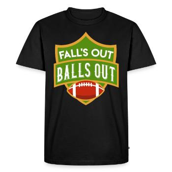 Fall's out Balls Out Fantasy Football - T-shirt Premium bio Homme - noir - Devant - Nico (187cm)