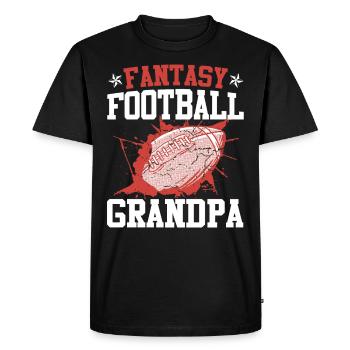 Fantasy Football Grand-père Grand-père Fantasy Football - T-shirt Premium bio Homme - noir - Devant - Nico (187cm)