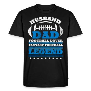 Amoureux du football Papa de football fantastique - T-shirt Premium bio Homme - noir - Devant - Nico (187cm)