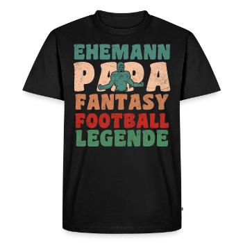 Mari papa fantasy football papa - T-shirt Premium bio Homme - noir - Devant - Nico (187cm)