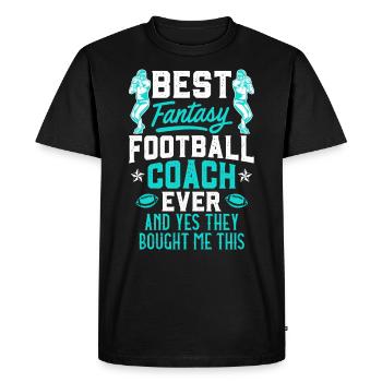 Meilleur entraîneur de football fantastique - T-shirt Premium bio Homme - noir - Devant - Nico (187cm)