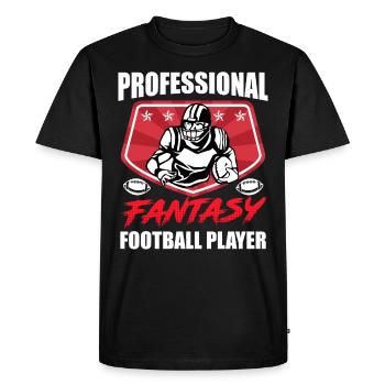 Joueur professionnel de football Fantasy - T-shirt Premium bio Homme - noir - Devant - Nico (187cm)