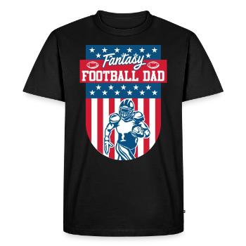 Papa de football Fantasy - T-shirt Premium bio Homme - noir - Devant - Nico (187cm)