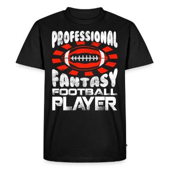 Joueur professionnel de football Fantasy - T-shirt Premium bio Homme - noir - Devant - Nico (187cm)