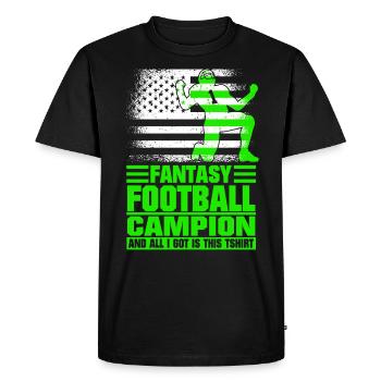 Champion de football Fantasy Champion Football Fantasy - T-shirt Premium bio Homme - noir - Devant - Nico (187cm)