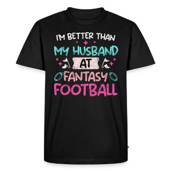 Femme de football Fantasy - T-shirt Premium bio Homme - noir - Devant - Nico (187cm)