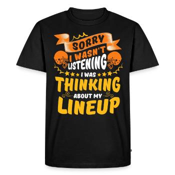 Sorry I was thinking about my Lineup - Men's Premium Organic T-Shirt - black - Front - Nico (187cm)