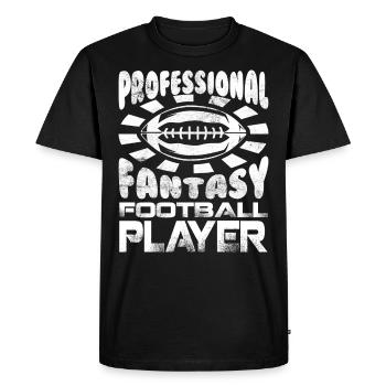 Joueur professionnel de football Fantasy - T-shirt Premium bio Homme - noir - Devant - Nico (187cm)
