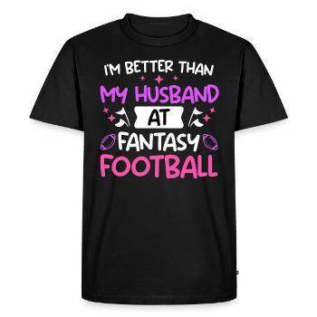 Femme de football Fantasy - T-shirt Premium bio Homme - noir - Devant - Nico (187cm)