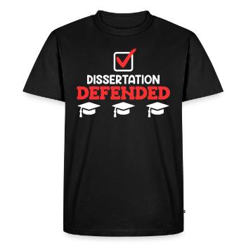 Dissertation defend Doctor Ph.D Doctorate - Men's Premium Organic T-Shirt - black - Front - Nico (187cm)