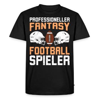 Joueur professionnel de football Fantasy - T-shirt Premium bio Homme - noir - Devant - Nico (187cm)